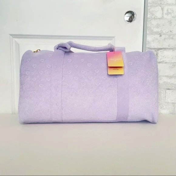 Terry Cloth Embossed Mini Hearts Duffle Bag - Stoney Clover Lane x Target Light - Picture 2 of 4